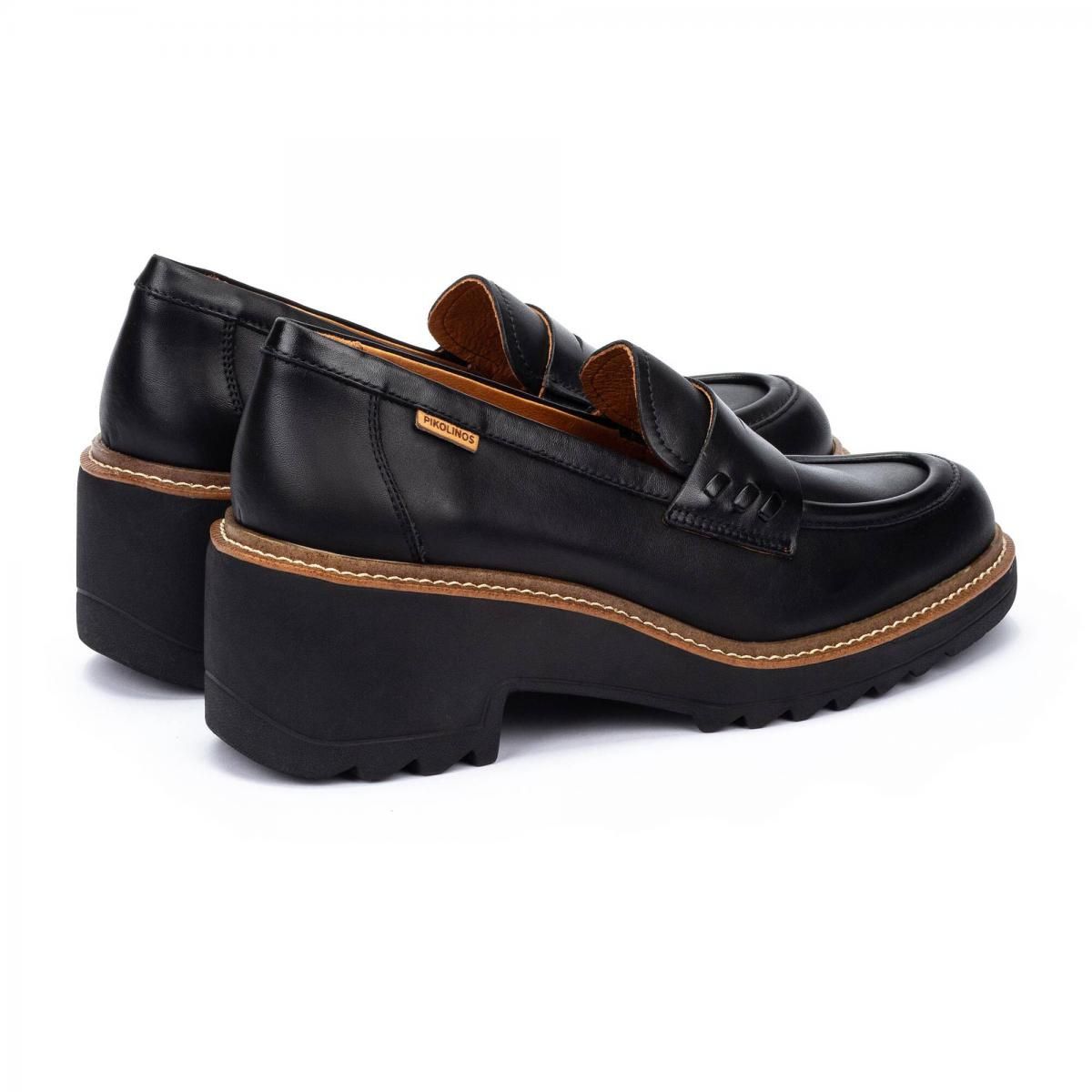 피콜리노스 베이직 청키힐 로퍼 ALCARAZ W7A-3904 BLACK - 상세 이미지 4