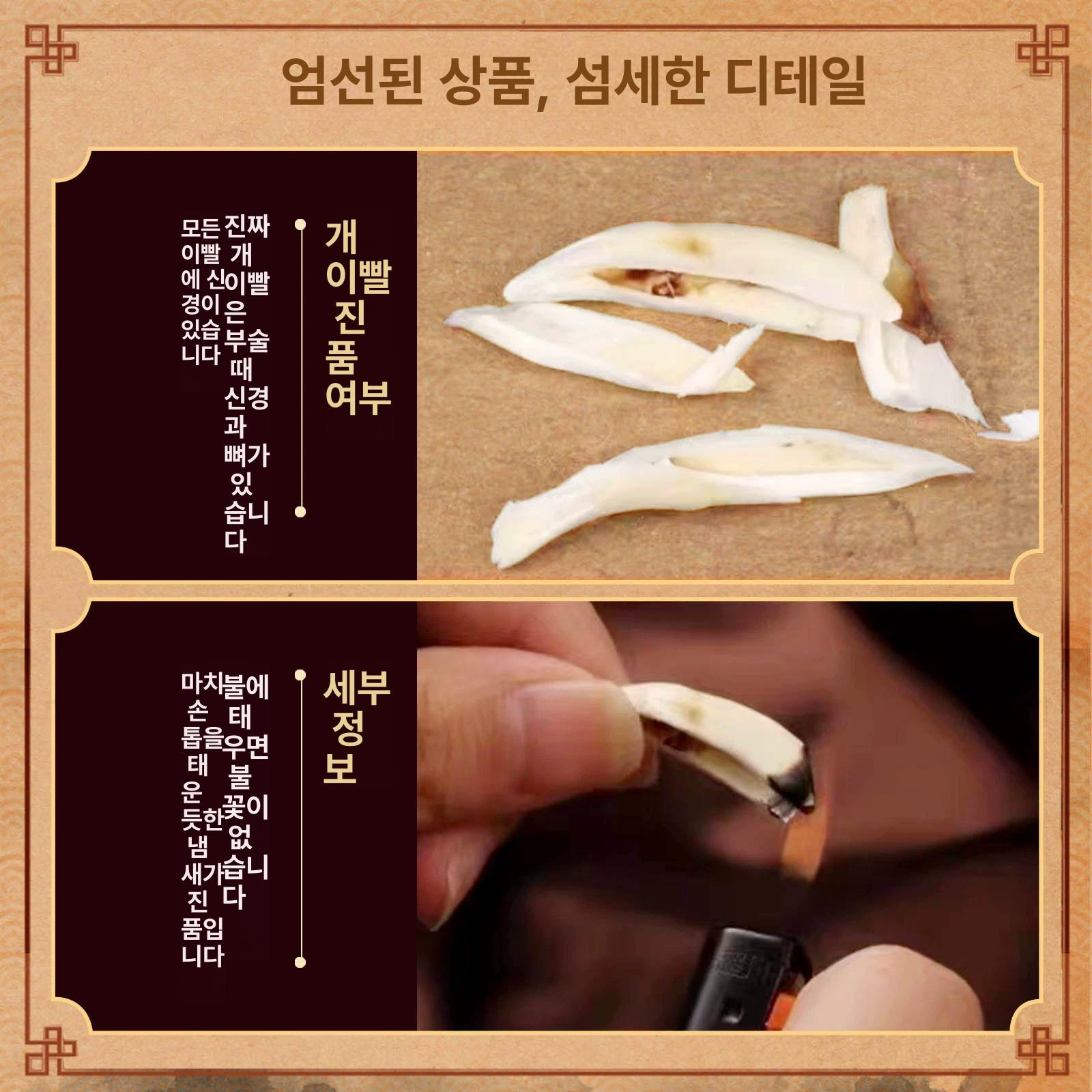 상어이빨 목걸이 치아 상어 아크릴 액세서리 주얼리 3.5cm 검은 개이빨 쌍나무 걸이 - 상세 이미지 3