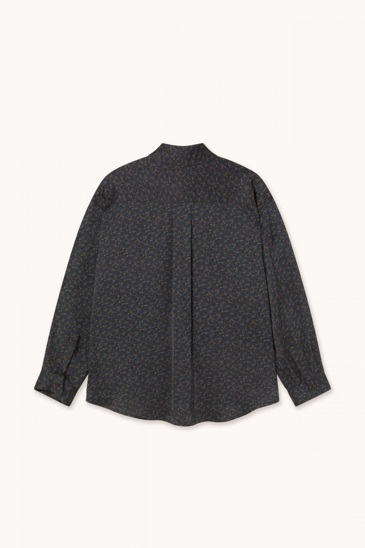 타이니코튼 플라워 프린트 롱슬리브 셔츠 AW25-607K22 CHOCOLATE - 상세 이미지 2