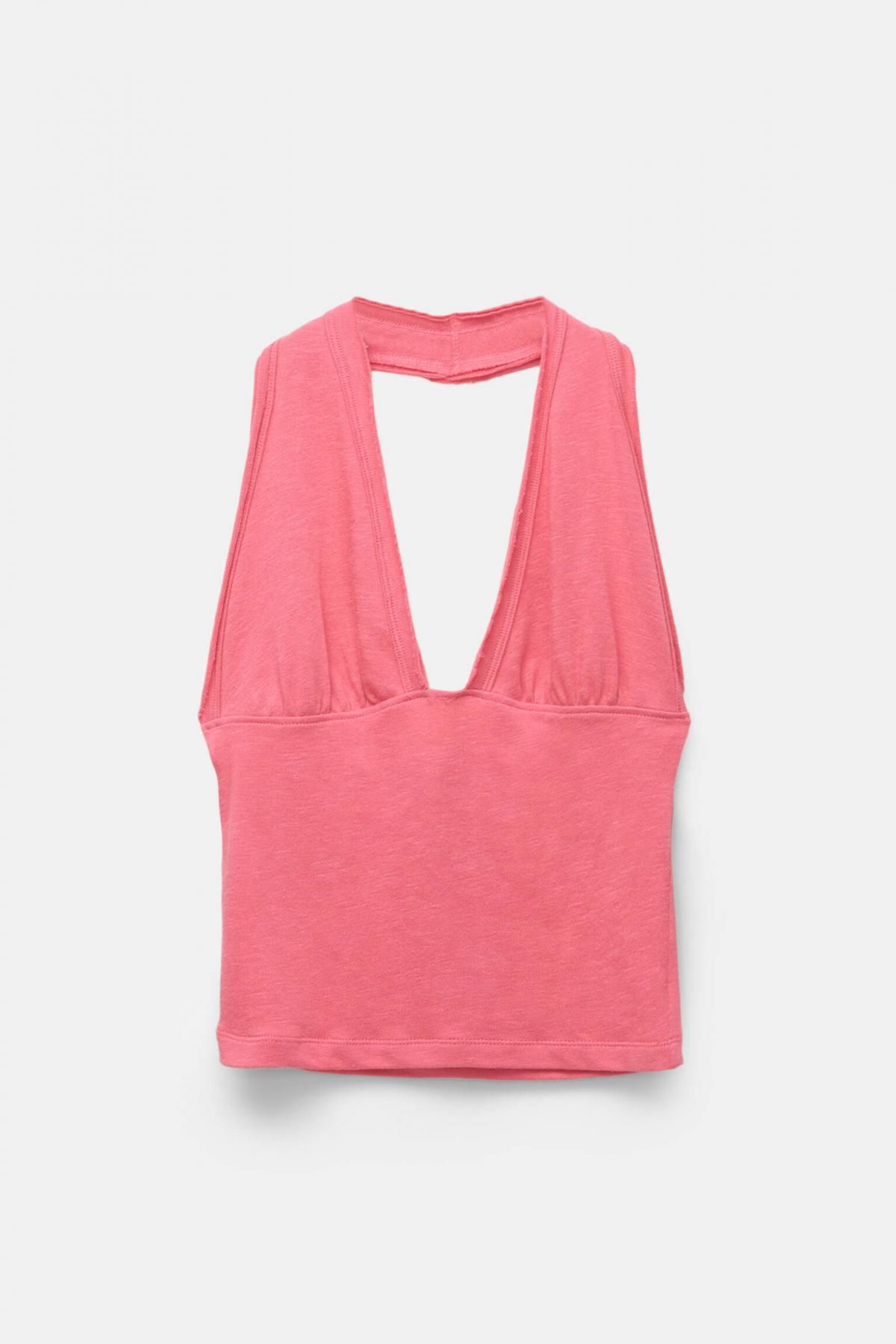 풀앤베어 코르셋 무드 스트레치 홀터넥 탑 7150/317 MEDIUM PINK - 메인 이미지