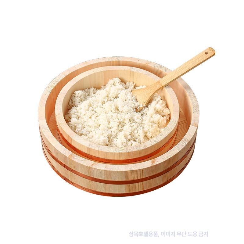원형 초밥통 일식 대나무 스시밥통 밥통 최대 비빔밥 52x13cm 약 3.9kg 쌀 - 상품 이미지