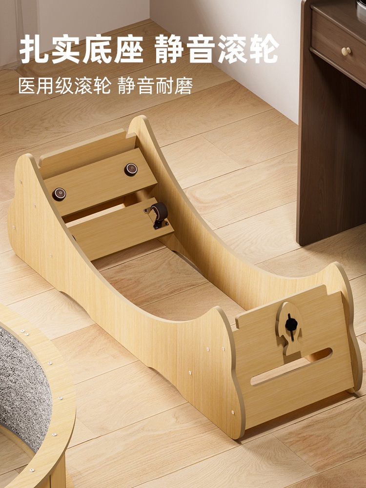 캣휠 캣타워 DIY 저소음 고양이 베어링 원목 런닝머신 운동 스크래쳐 로그컬러 SS-5까티 이하 1개 - 상세 이미지 2