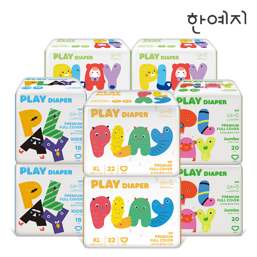 플레이 팬티 기저귀 키즈(KIDS) 7단계 19kg- 18입X4팩 (총72입) 남녀공용 - 상세 이미지 4