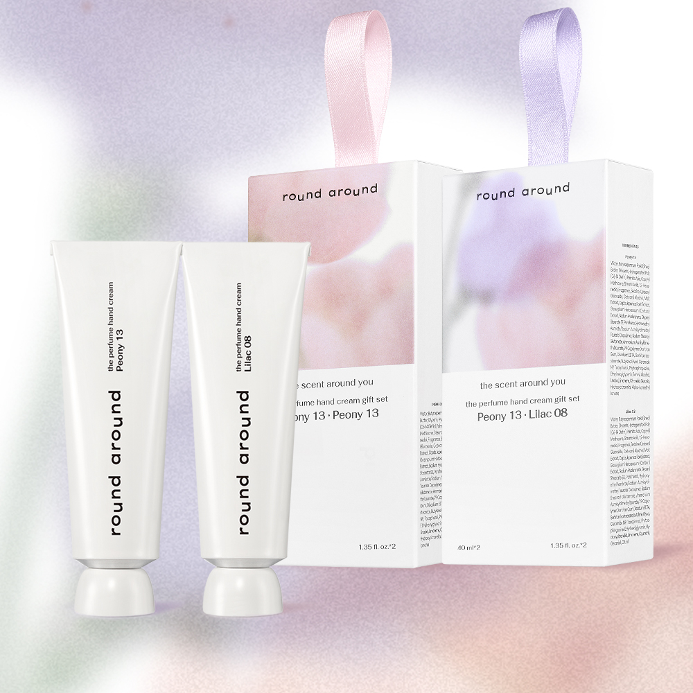 라운드어라운드 더 퍼퓸 핸드크림 40ml+40ml 기프트 기획 제품 이미지