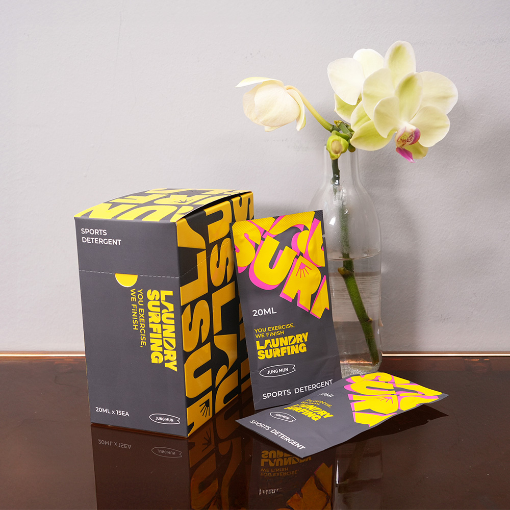 런드리서핑 고농축 운동복 세제 20ml x 15개입 (제주중문) 쉰내 땀냄새 제거 일회용 이미지 6
