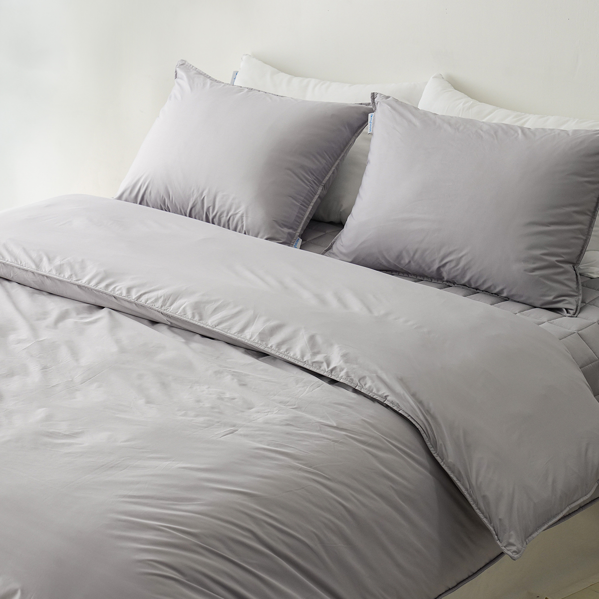 모닝 호텔이불 신혼 알러지케어 먼지없는 사계절 이불세트 그레이, SS(슈퍼싱글)