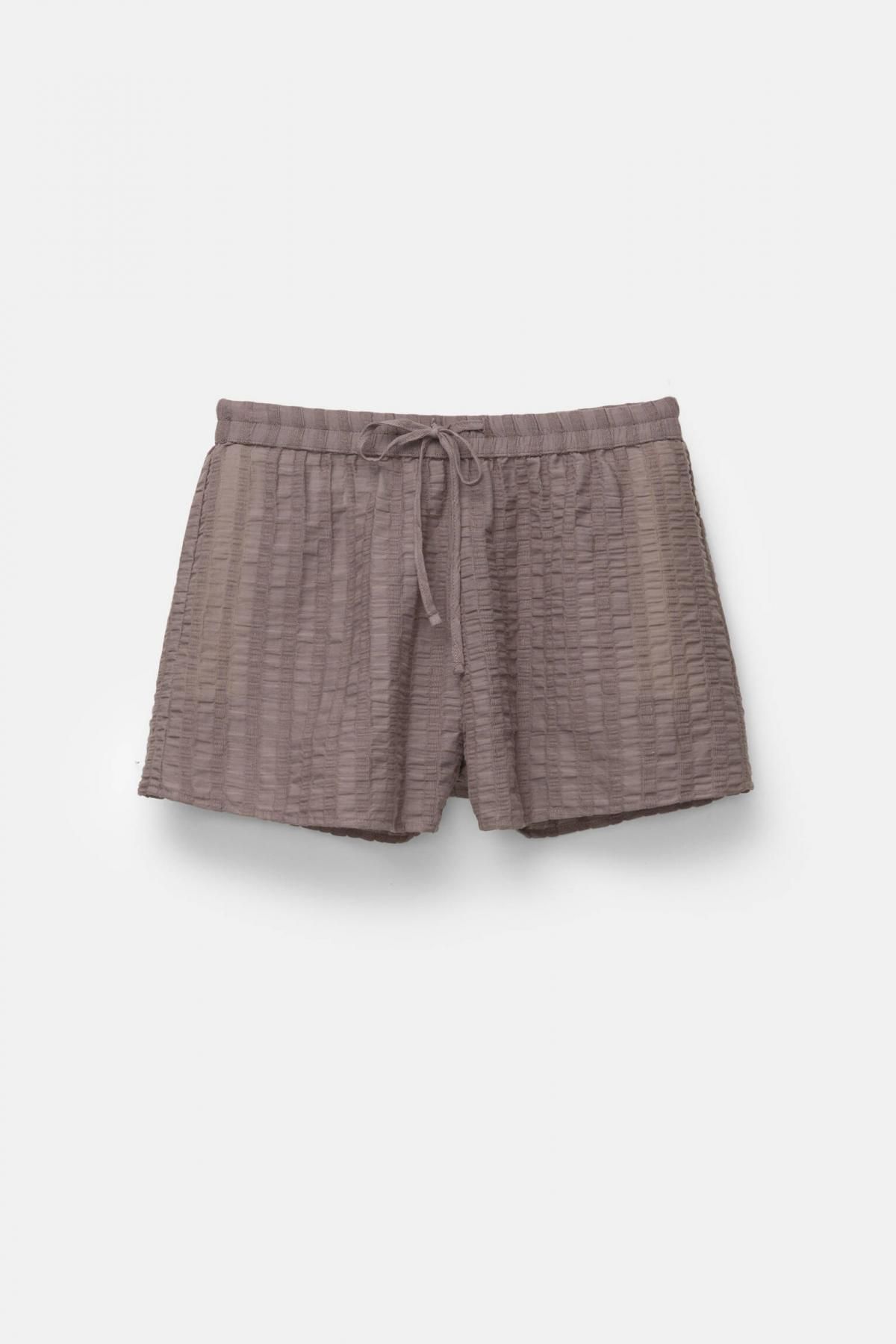 풀앤베어 내추럴 텍스처 스트라이프 숏팬츠 7696/418 BROWN - 메인 이미지