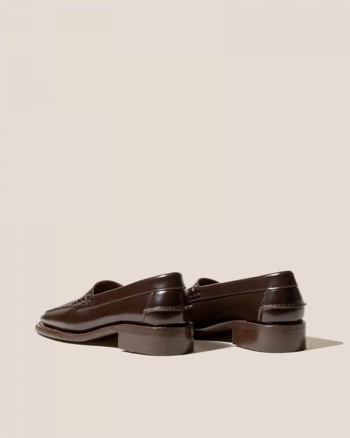 헤레우 SALA 스퀘어토 로우힐 가죽 펌프스 14917448892748 DARK BROWN - 상세 이미지 3