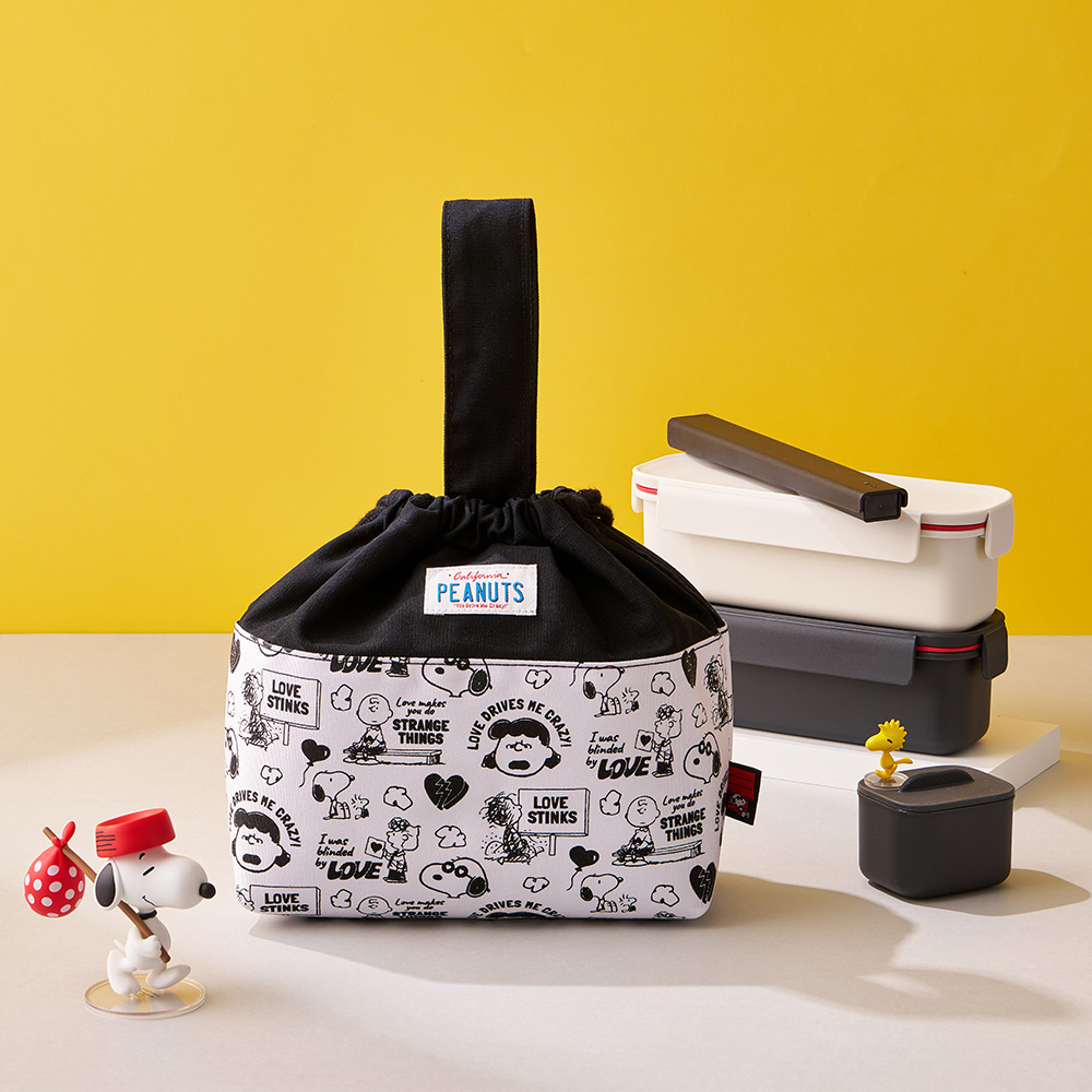 락앤락x피너츠 스누피 슬림도시락 세트(전용파우치+젓가락)