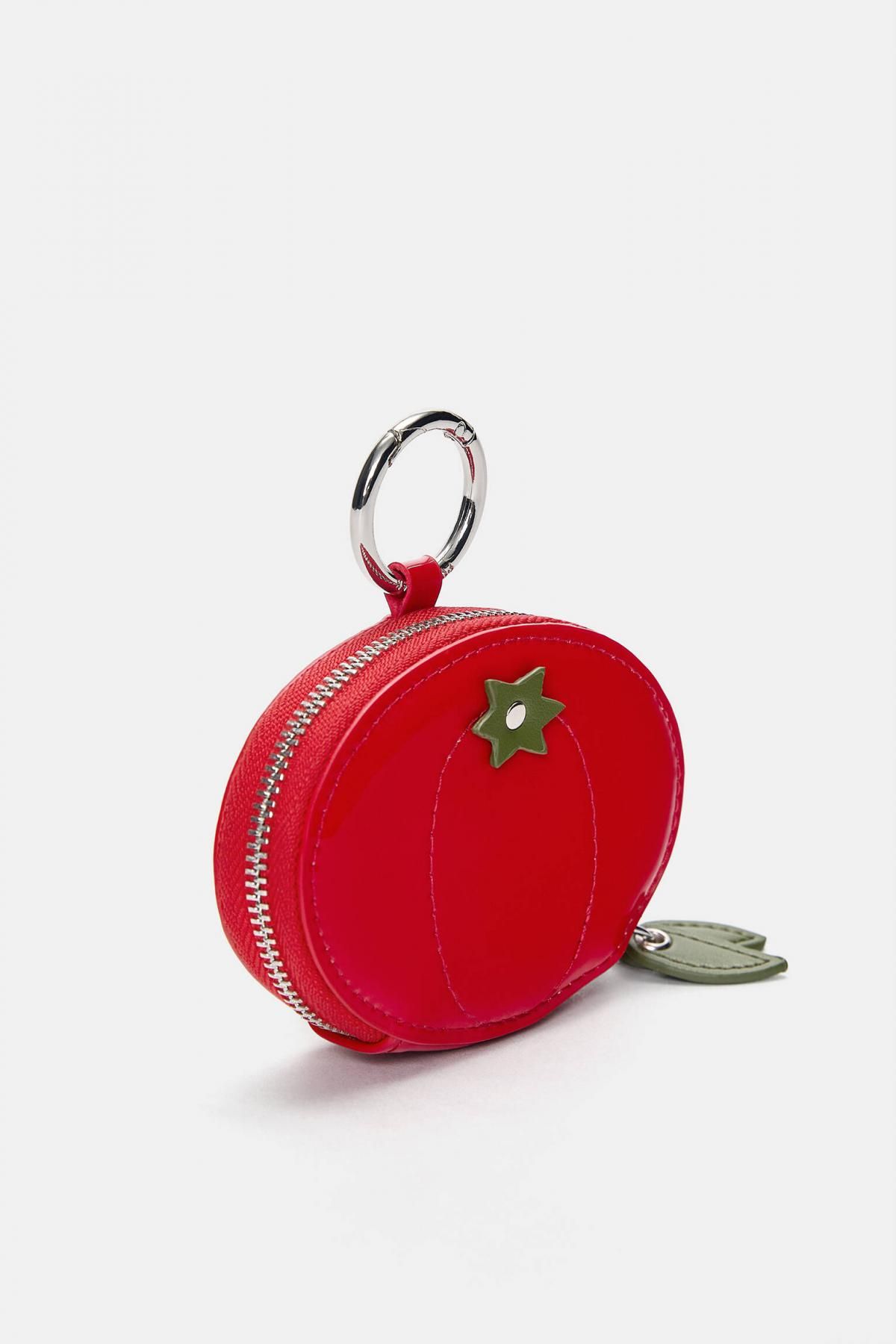 풀앤베어 토마토 디자인 미니 키링 참 지갑 4158/640 RED - 상세 이미지 2