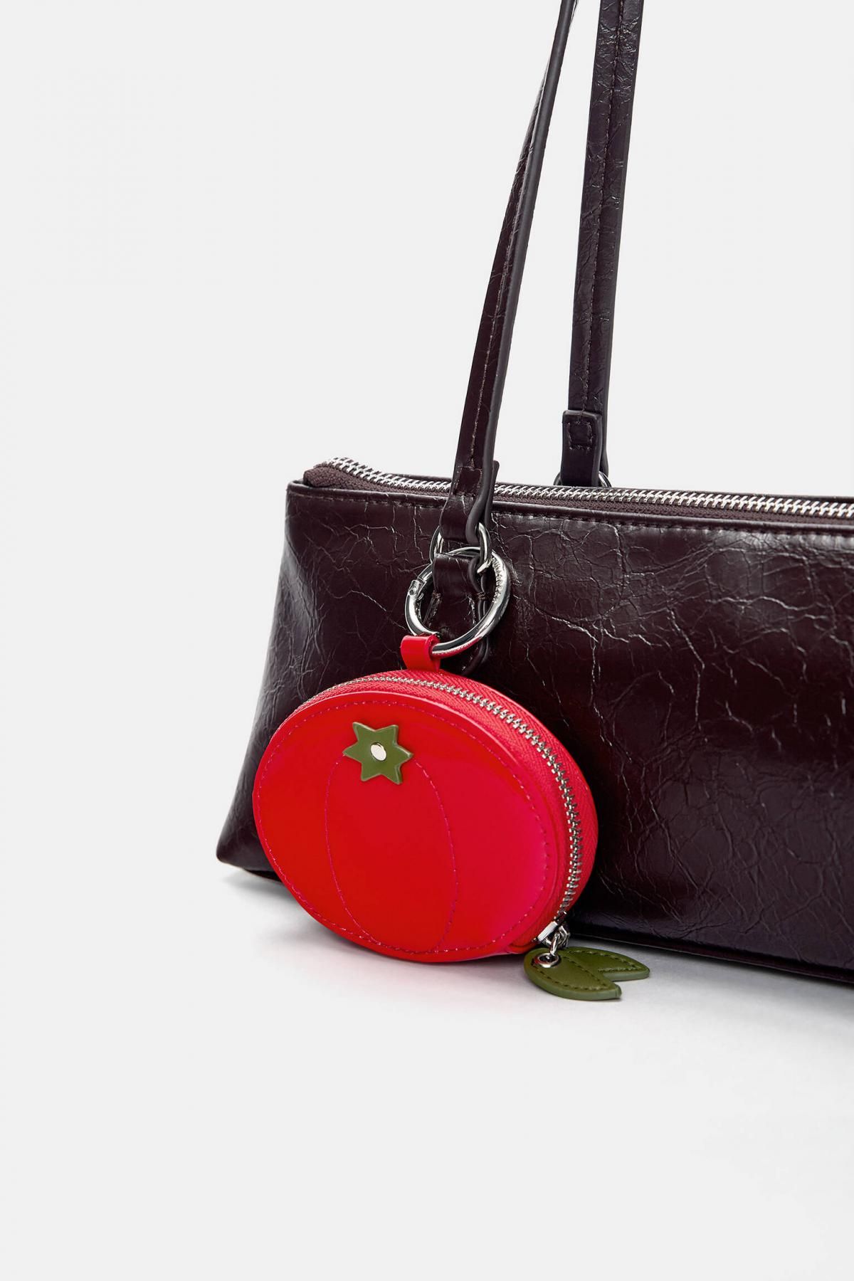 풀앤베어 토마토 디자인 미니 키링 참 지갑 4158/640 RED - 상세 이미지 3