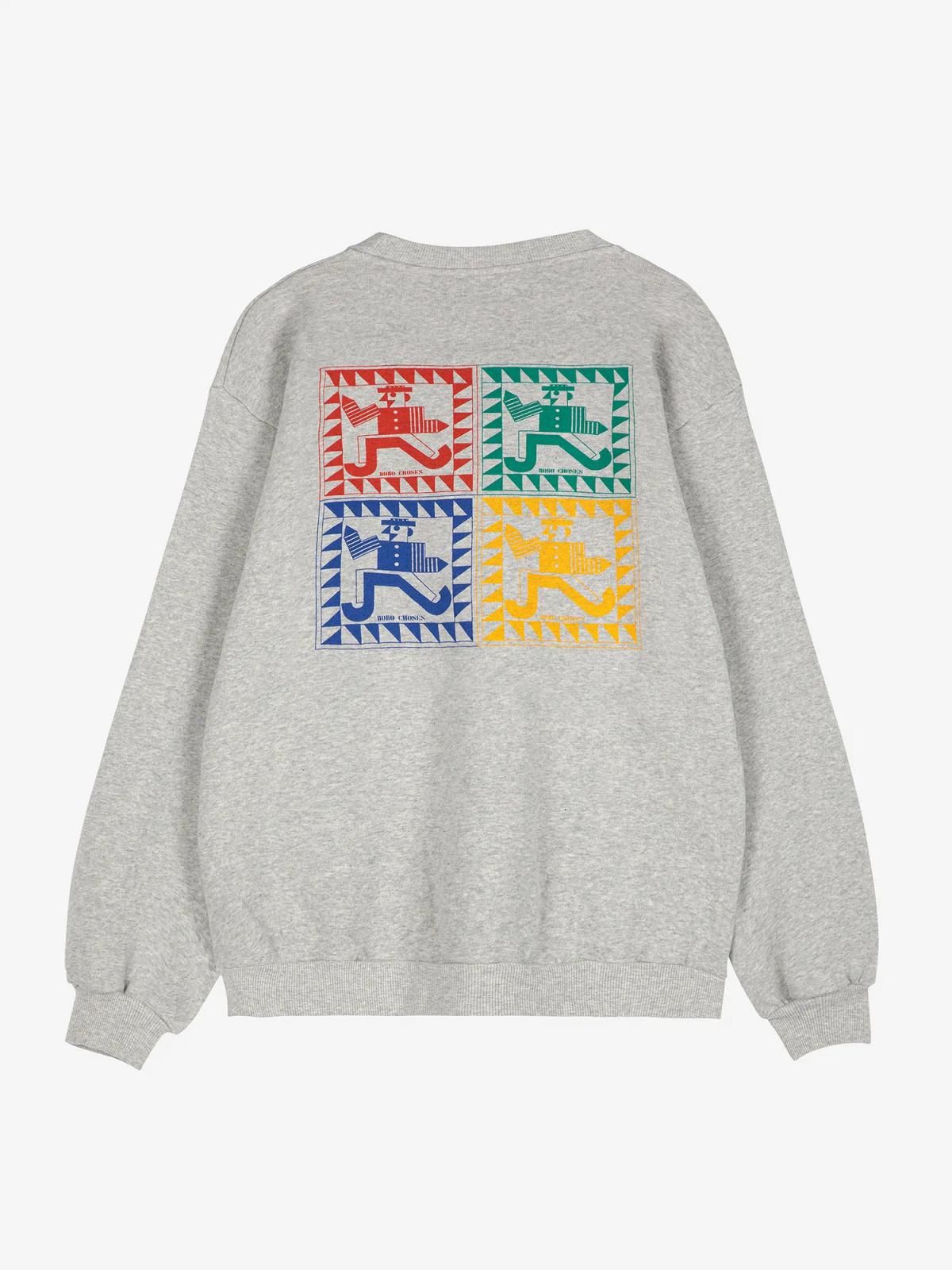 보보쇼즈 오가닉 라이트그레이 남녀공용 스웨트셔츠 B225AE004 ONE COLOR - 상세 이미지 3