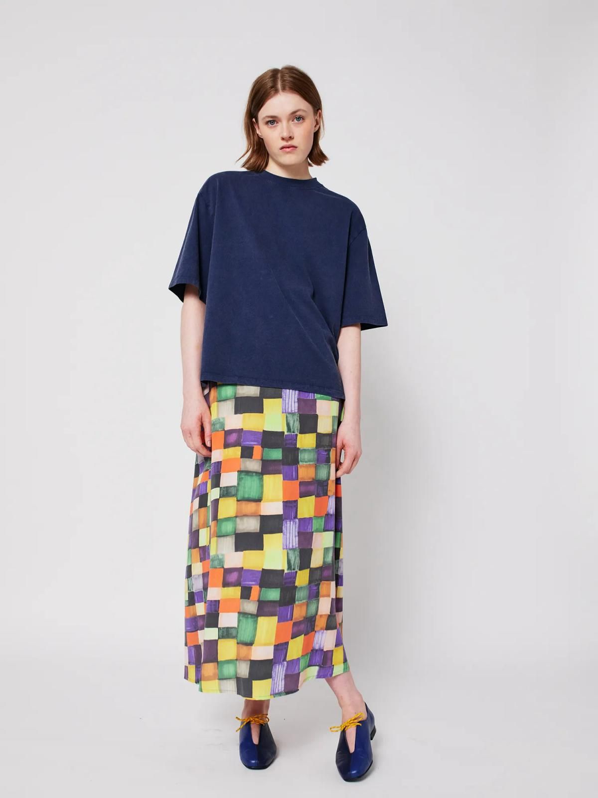 보보쇼즈 네이비 오가닉 박시 반팔 티셔츠 B225AD007 ONE COLOR - 상세 이미지 5