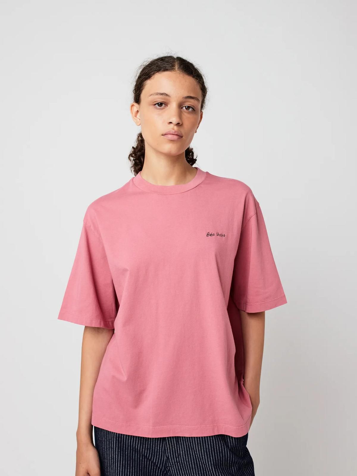 보보쇼즈 오가닉 릴렉스핏 핑크 반팔 티셔츠 B225AD006 ONE COLOR - 상세 이미지 5