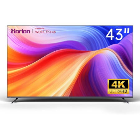 [해외]호리온 43인치 스마트 TV(43P6D, 2025) - 웹OS 22, 초슬림 TV, 메가 콘트라스트, HDR10, MEMC, 돌비 애트모스가 탑재된 4K UHD  43 in