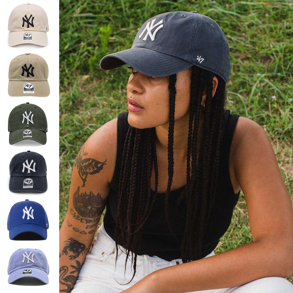 47브랜드 MLB 뉴욕양키스 로고 클린업 볼캡 모자