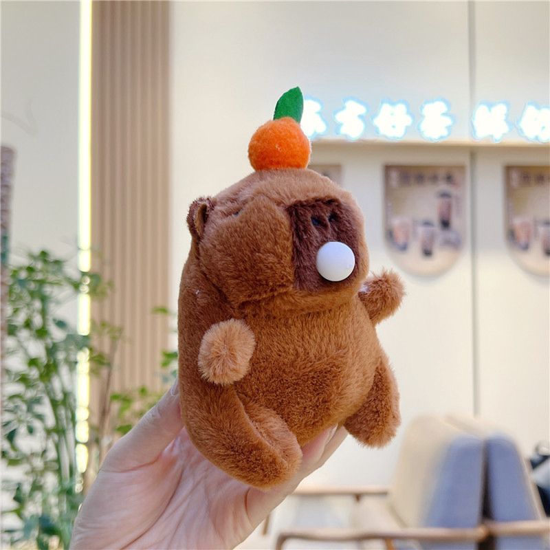 귀여운 카피바라 인형 키링 열쇠고리 굿즈 가방 꾸미기 백참 백꾸 장식 액세사리 키홀더 - 상세 이미지 3
