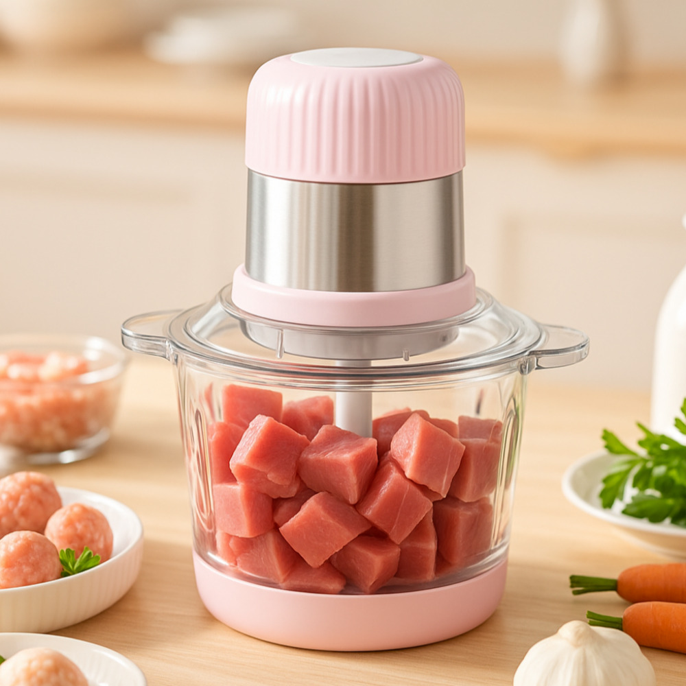 키친아트 멀티 전동다지기 가정용 마늘분쇄기 믹서기 마늘박피기