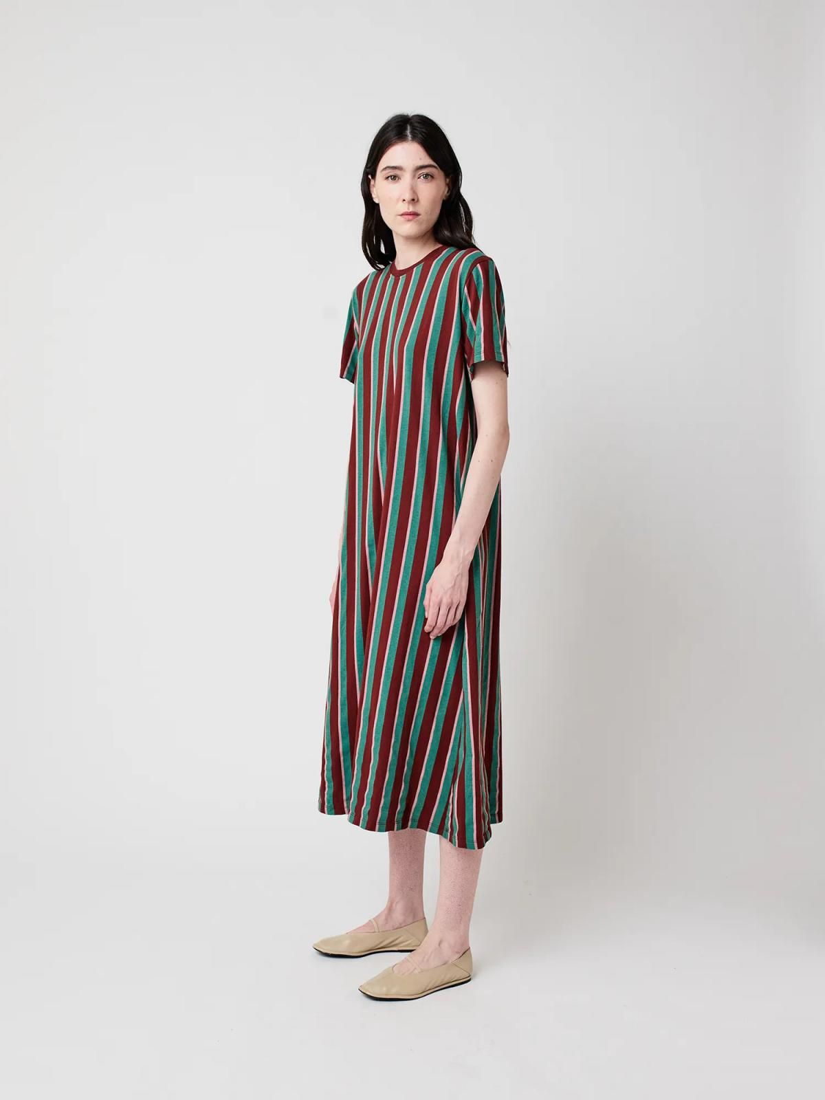 보보쇼즈 멀티컬러 스트라이프 미디 원피스 B225AD047 ONE COLOR - 상세 이미지 4