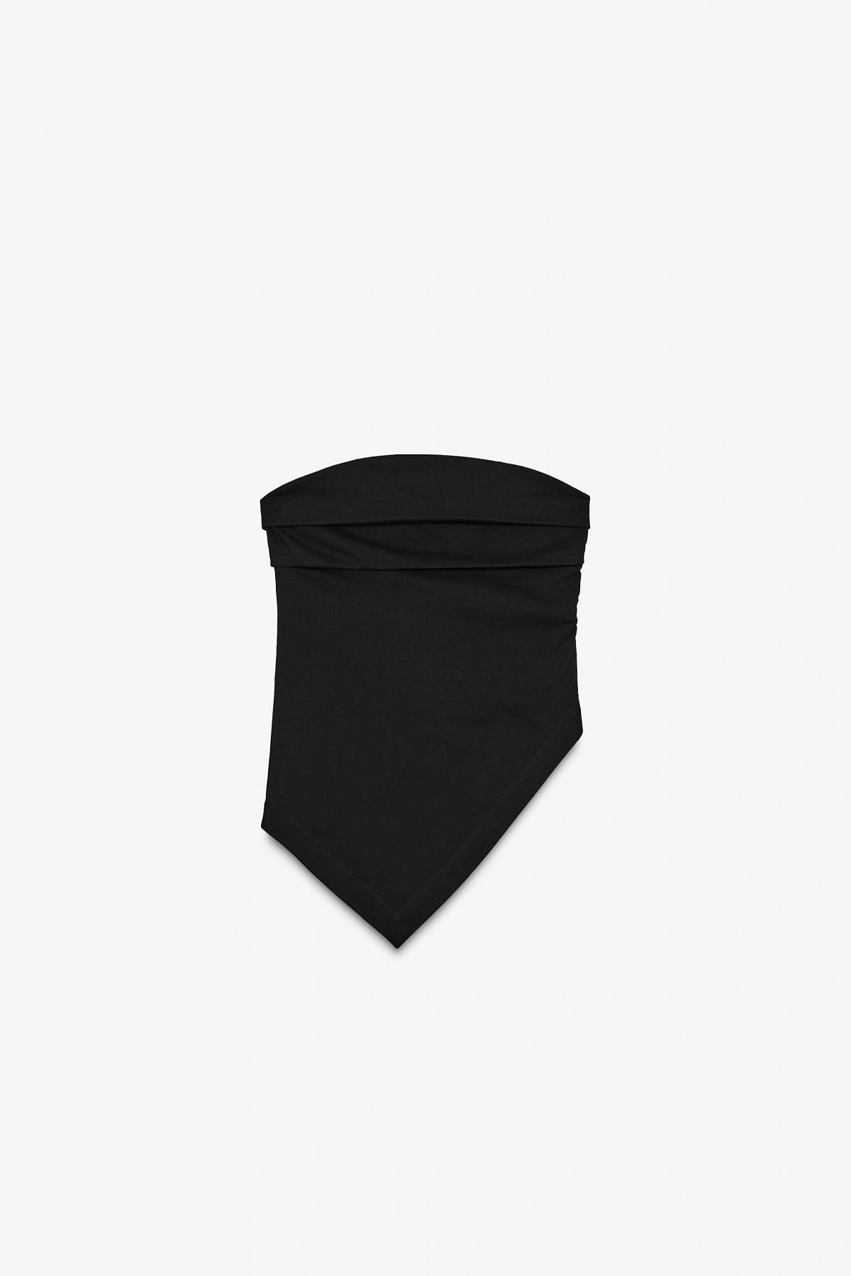자라 블랙 언밸런스 오프숄더 탑 2335/630 BLACK - 메인 이미지