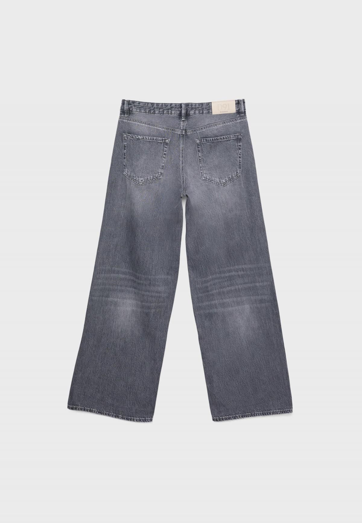 스트라디바리우스 트렌디 데님 로우 와이드핏 청바지 1441/620 GREY DENIM WASH - 상세 이미지 3
