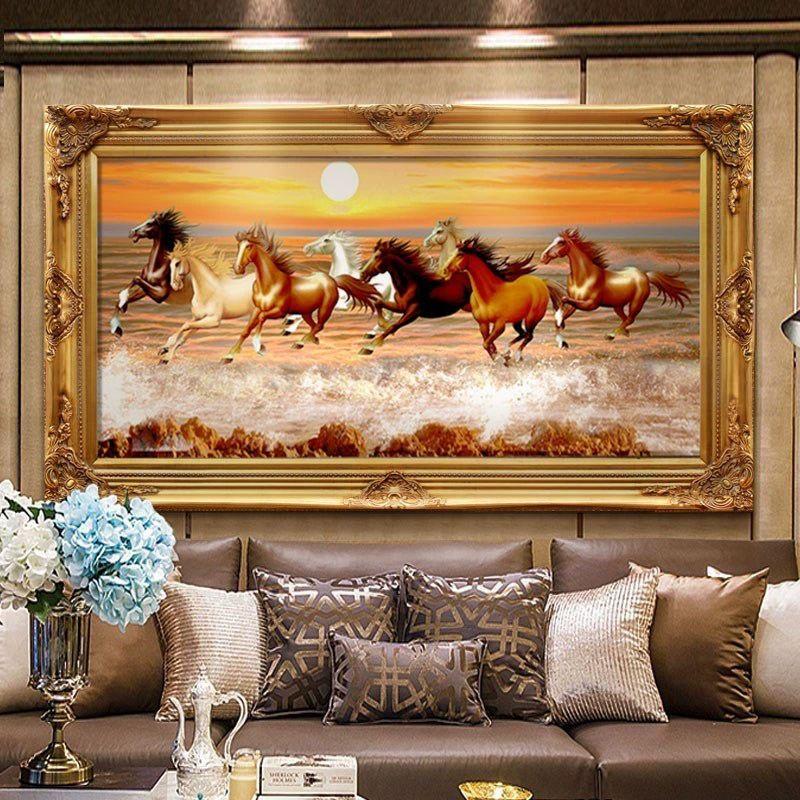 대형 팔마도 보석십자수 구슬 만들기 재료 재물운 달리는 200x80CM 큐브 라운드 다이아몬드 - 상세 이미지 3