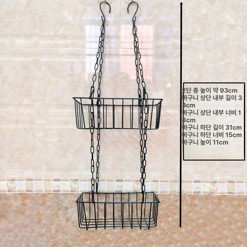 플랜테리어 홈가드닝 행잉 직사각형 토분 공중식물 벽면 블랙직사각형철제행거바구니 - 상세 이미지 4