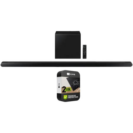 [해외]삼성 HW-S800B/ZA 3.2.1ch 사운드바, 무선 돌비 애트모스 DTS:X 블랙 2022 번들, 프리미엄 2년 CPS 강화 보호 팩 포함