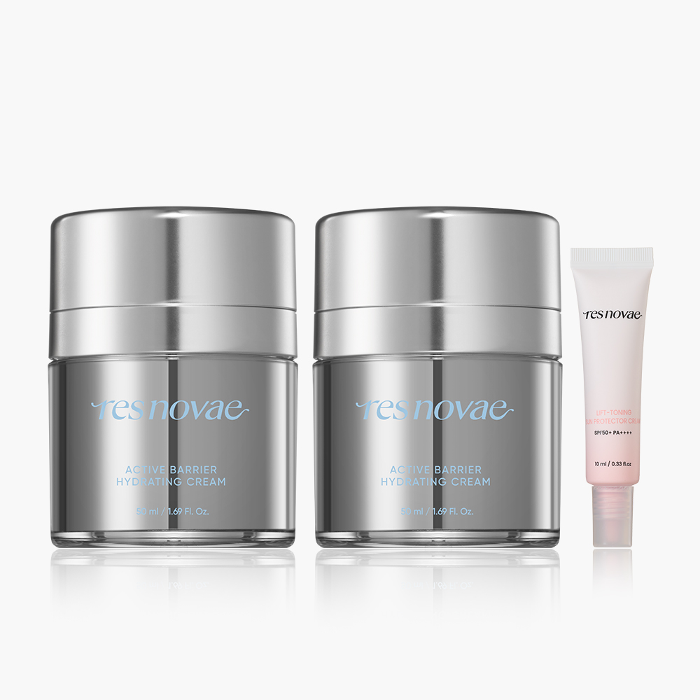 레스노베 액티브 베리어 하이드레이팅 크림 50ml 2개+선크림 10ml 1개 - 메인 이미지