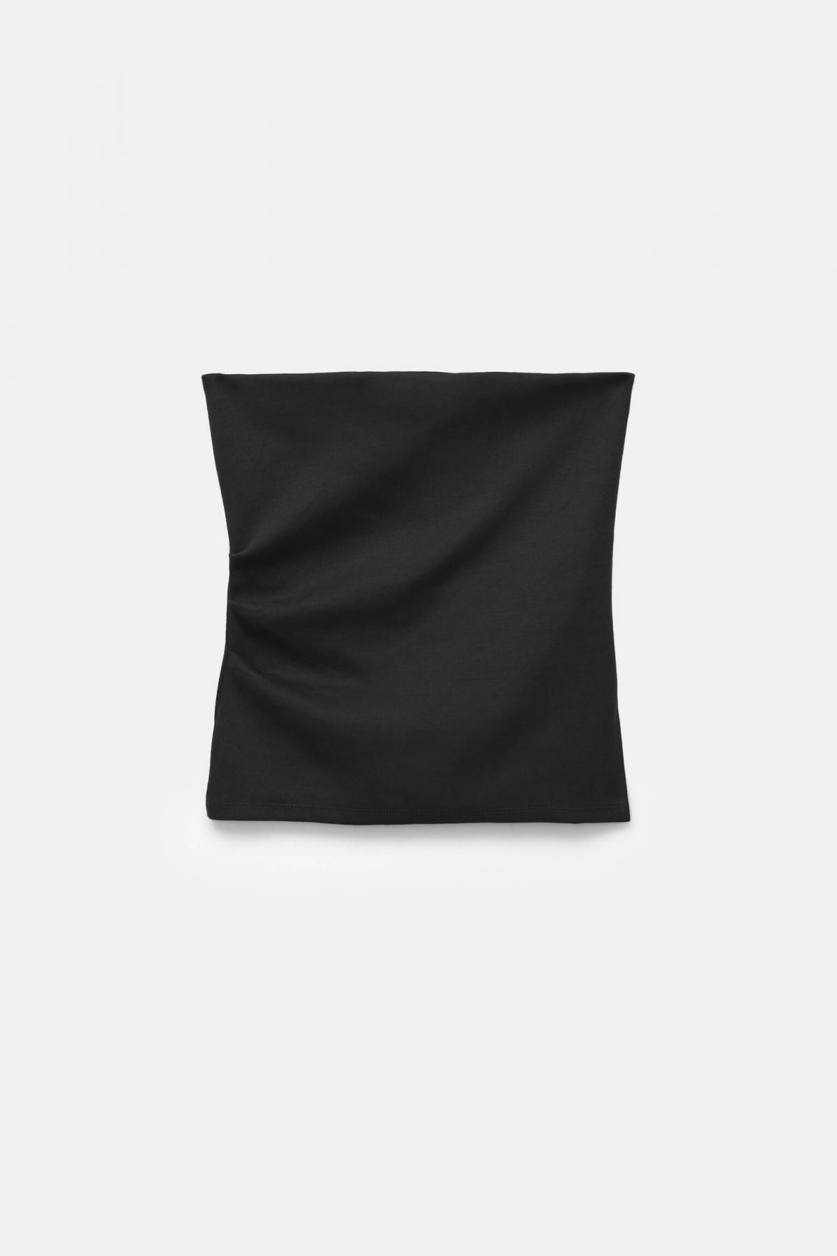 풀앤베어 스트레치 코튼 슬릿 오프숄더 탑 3239/305 BLACK - 메인 이미지