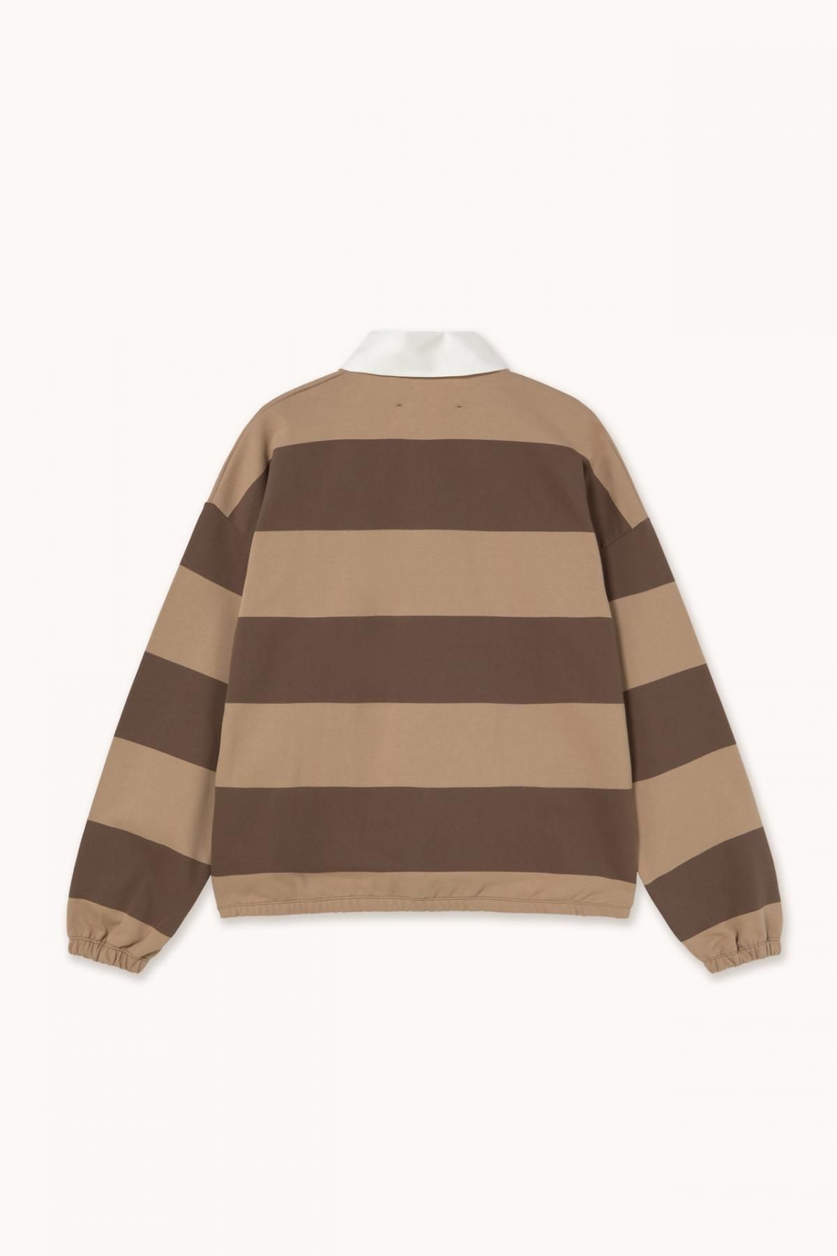 타이니코튼 카카오 카라멜 스트라이프 카라 긴팔 맨투맨 AW25-778S45 CACAO / CARAMELO - 상세 이미지 2