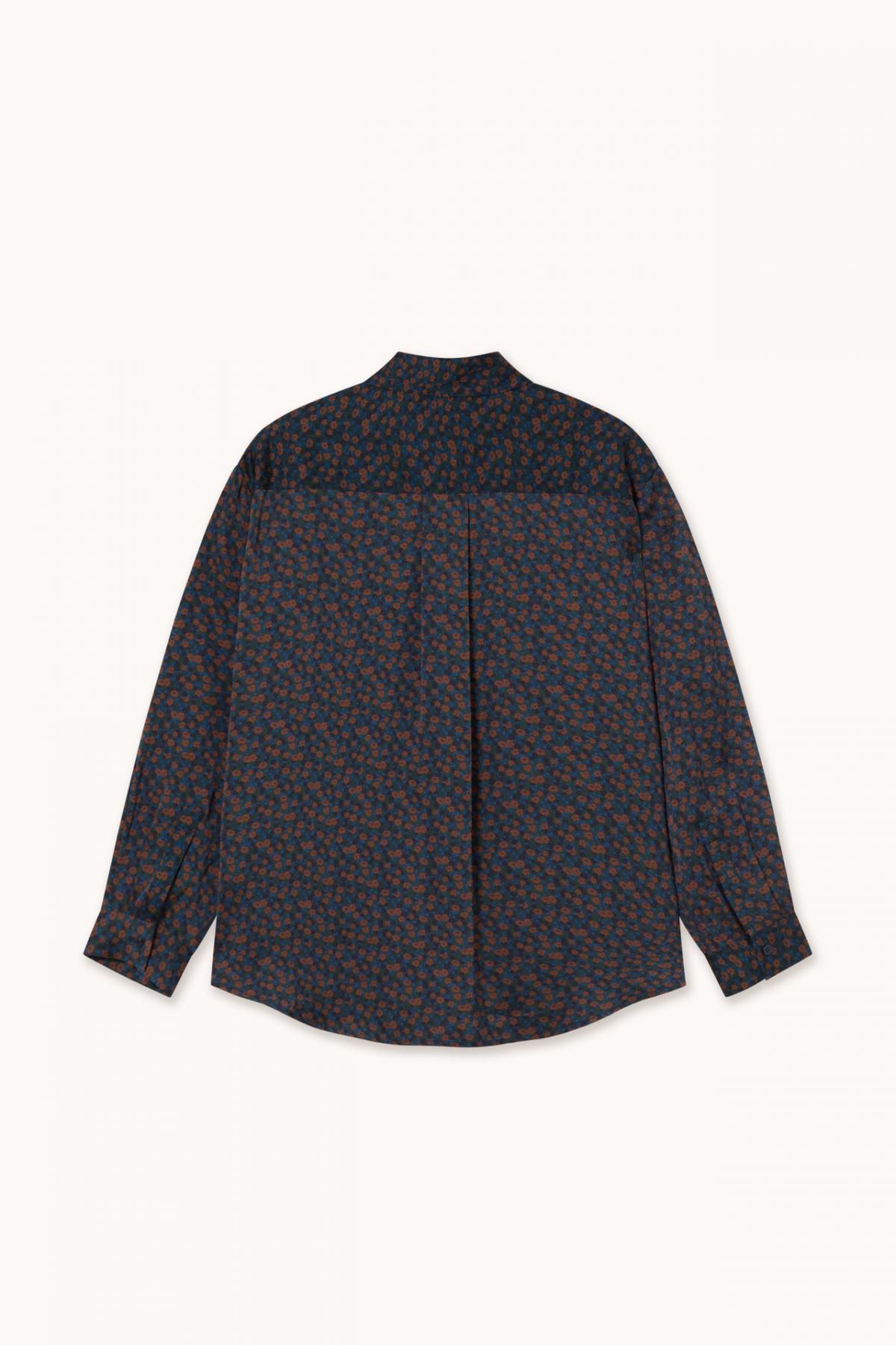 타이니코튼 플라워 패턴 네이비 긴팔 셔츠 AW25-607L16 AZUL MARINO CLARO - 상세 이미지 2