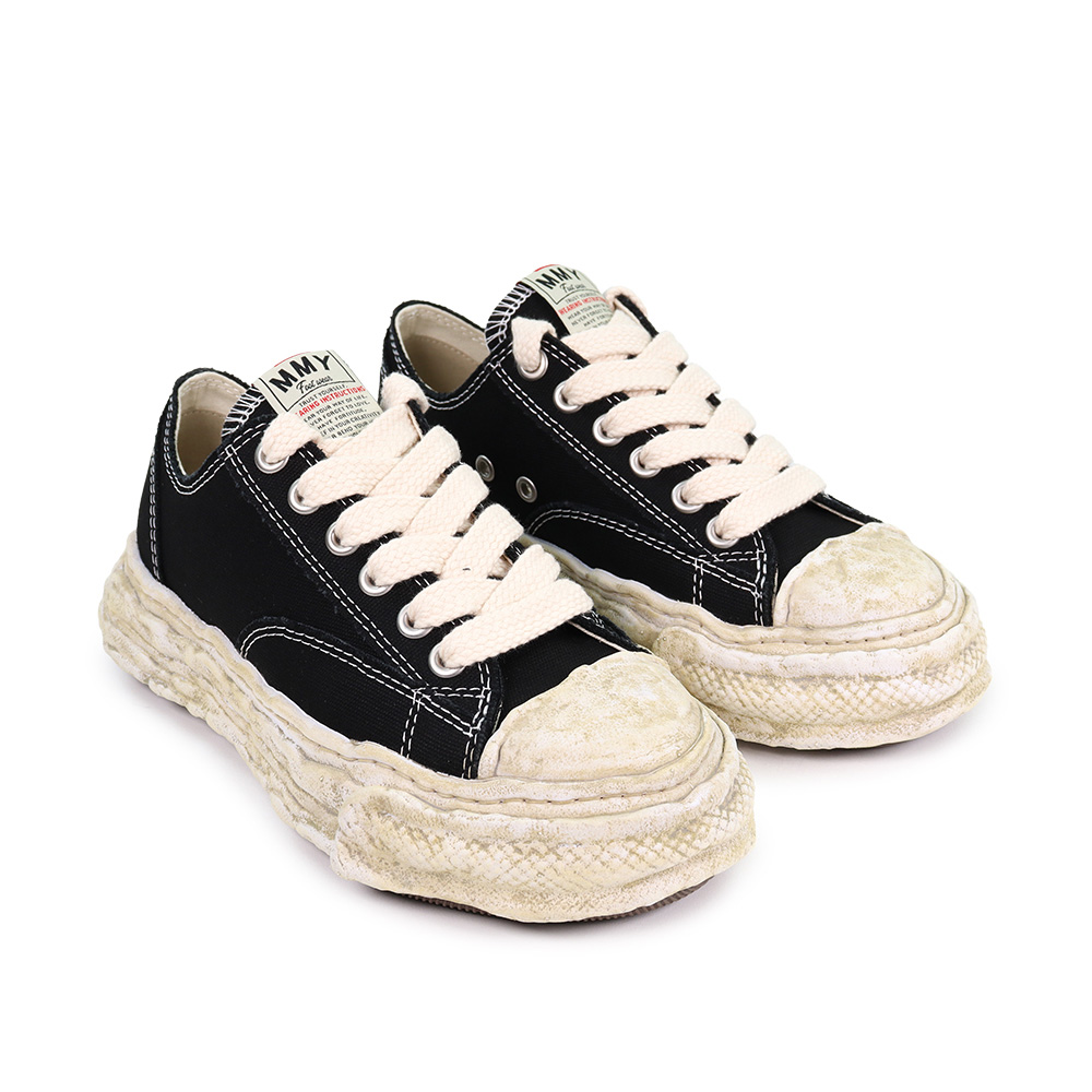 미하라 야스히로 남성 피터슨 다이드 빈티지 스니커즈 A13FW713 BLACK - 메인 이미지
