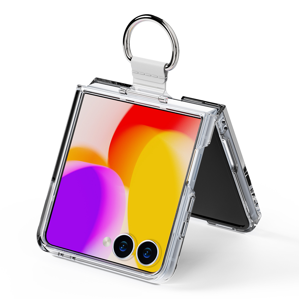 아이엠듀 힌지보호 링 케이스 그립 제트 투명, 갤럭시Z 플립7