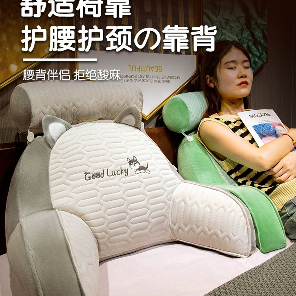 등쿠션 꿀잠베개 다기능 넥스트비엔엘 테릴렌 F. 그레이 허스키 Doudou Sui Fab, A. 소형 사이즈 60X40cm 독립형 라이너 - 상세 이미지 2