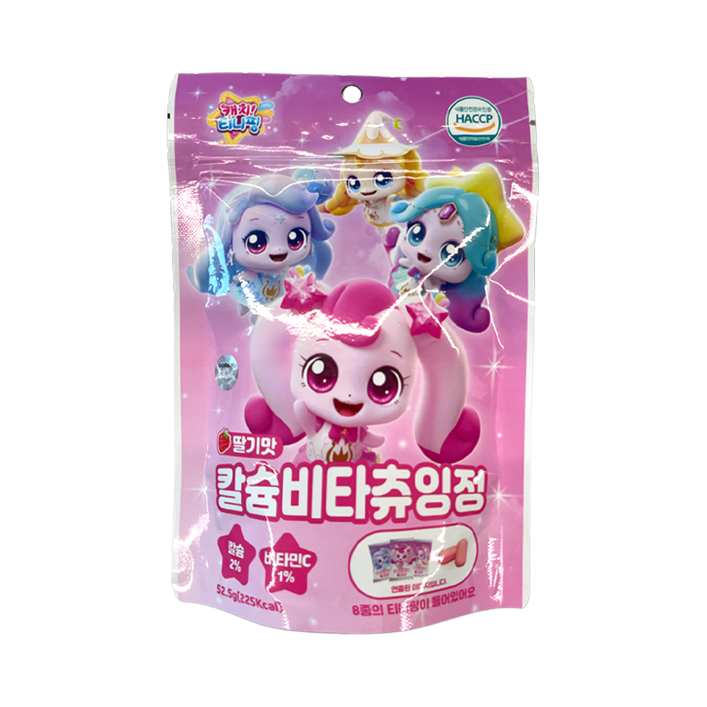 캐치티니핑 칼슘비타 츄잉정 52.5g x1개 딸기맛 비타민C 칼슘 어린이비타민 - 상품 이미지