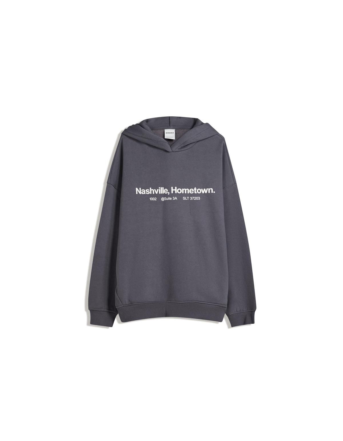 버쉬카 프린트 캐주얼 후드티 7059/700 DARK GREY - 상세 이미지 3