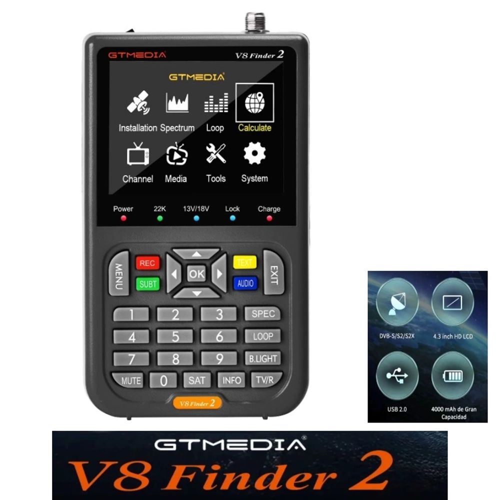 위성 파인더 디지털 접시 탐색기 계량기 신호 A. GTMEDIA V8 FINDER2 DVB - 상세 이미지 2