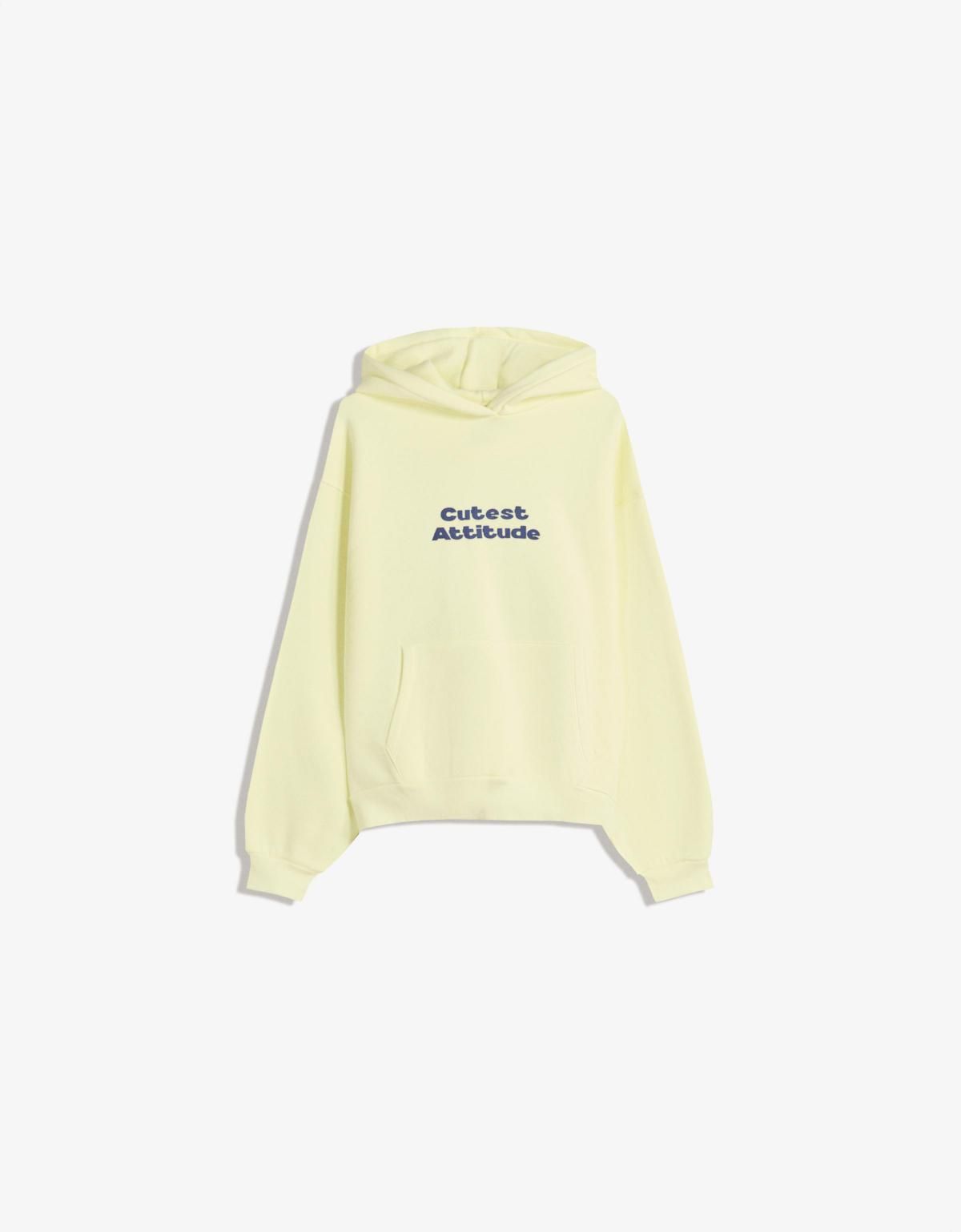 버쉬카 오버핏 프린트 후드티 7217/173 YELLOW - 상품 이미지