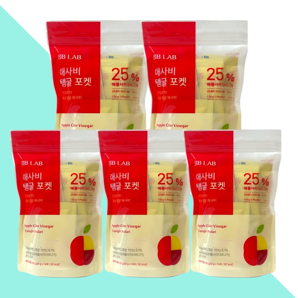 비비랩 애사비 애플사이다비니거 젤리 탱글포켓 14포X5개 - 상세 이미지 5