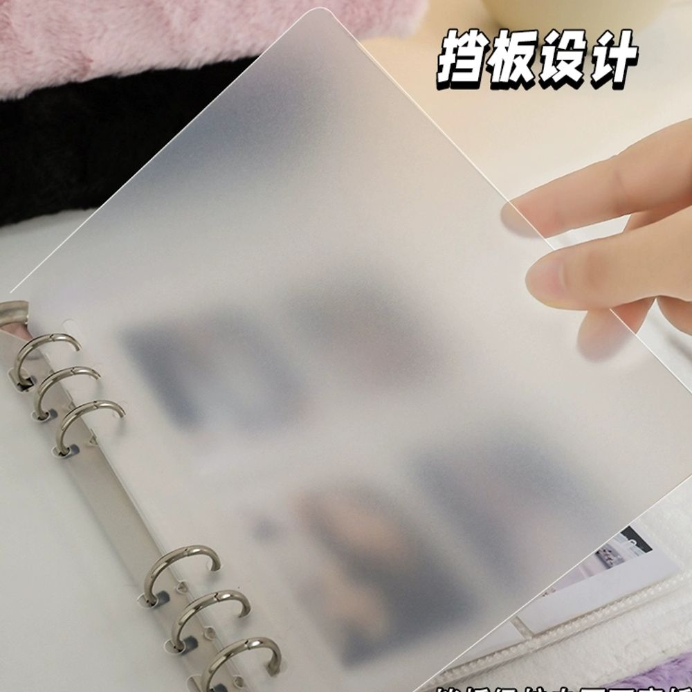 포카 속지 털 4칸 리필 포토카드 6공 양면 바인더 다이어 A. 핑크 쉘 내부 페이지 제외 - 상세 이미지 4