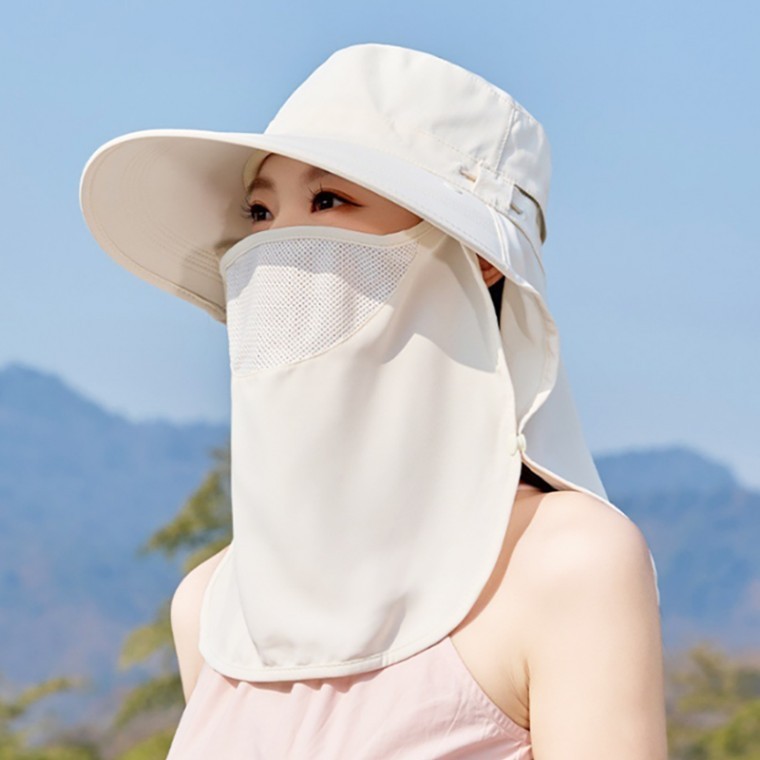 여성 아이스 풀커버 마스크 플랩캡 모자 선쉐이드 썬햇 여름 자외선차단