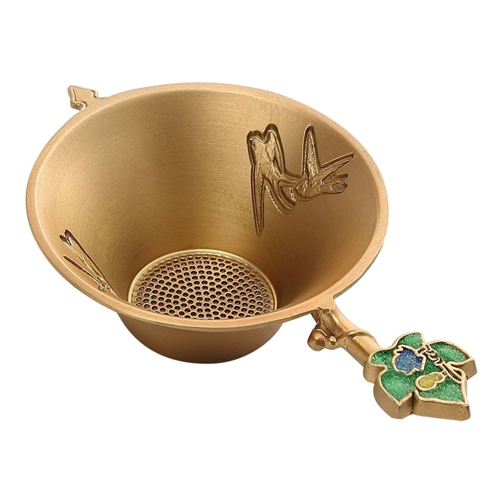 고급 티스트레이너 롱핸들 거름망 필터 황동 A. Cloisonne Double Flyin 이미지 6