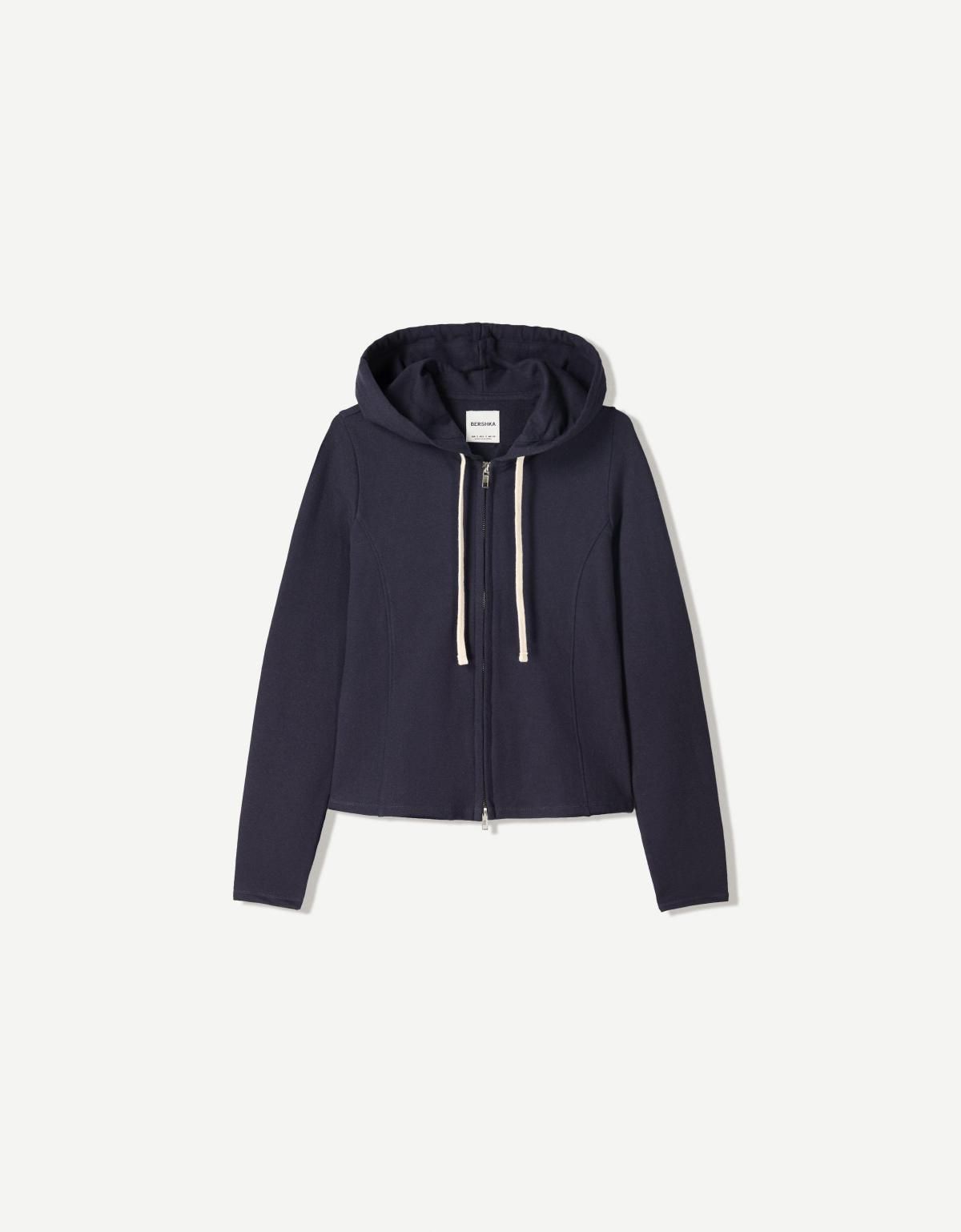 버쉬카 베이직 캐주얼 집업 후드티 7004/478 NAVY - 상품 이미지
