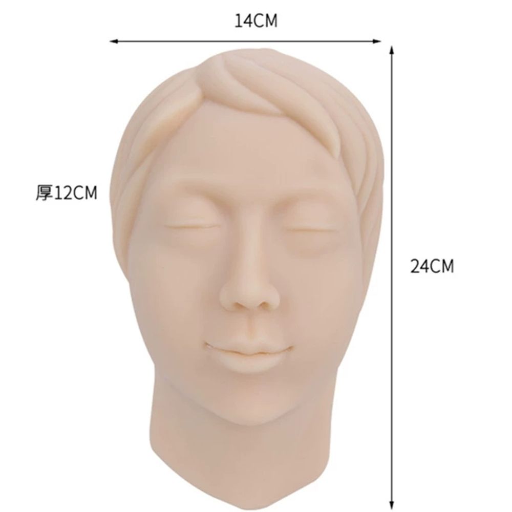 실리콘 얼굴 모형 실습 교육용 마사지 얼굴모형 A. 남성 실리콘 머리 몰드내부에 뼈 포함 이미지 6