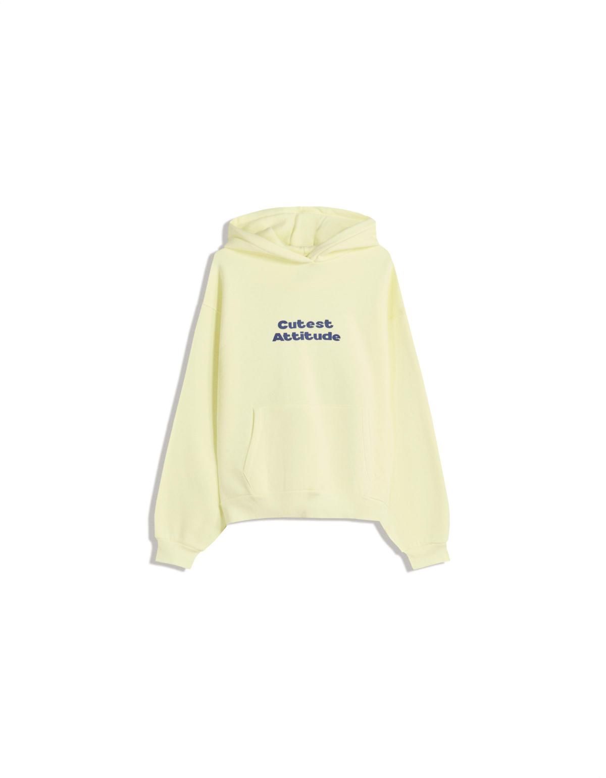 버쉬카 오버핏 프린트 후드티 7217/173 YELLOW - 상세 이미지 2