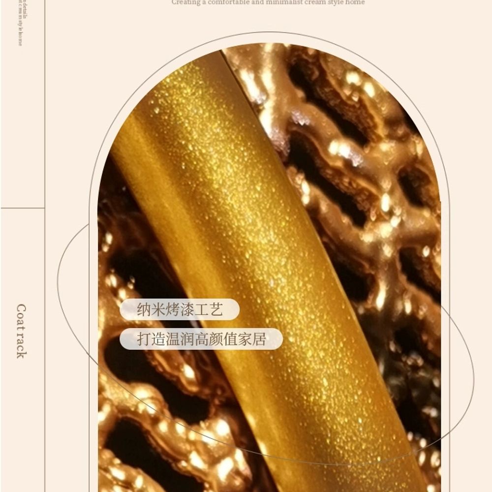 옷걸이 골드 철제 스탠드 우드 아치형 고정식 A. 45cm 골든 프레임  흰색 대리석 기저 이미지 6