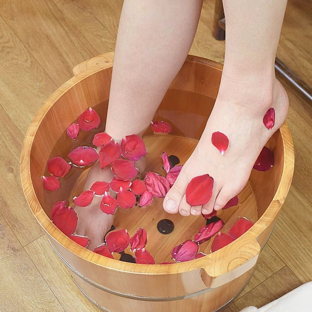 원목 족욕통 마사지샵 발찜질 습식 대나무 사우나 온도 A. 24cm 나무 단일 버킷 - 상세 이미지 2