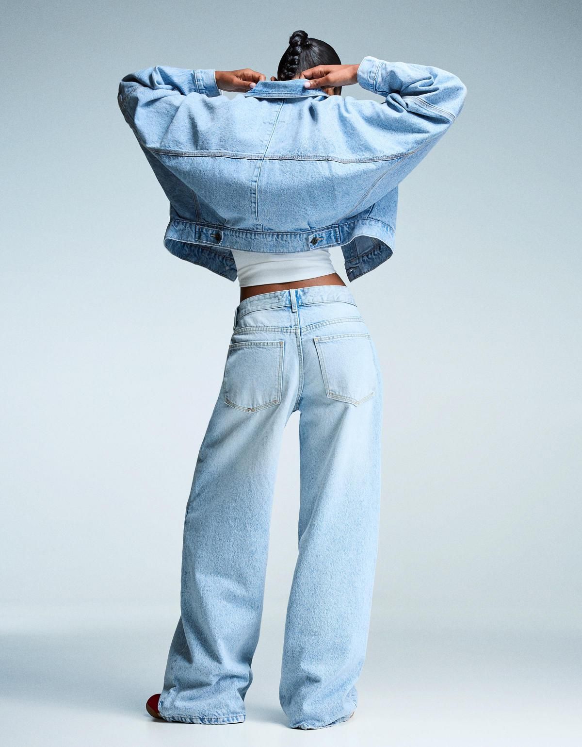버쉬카 연청 크롭 데님 재킷 6585/352 LIGHT BLUE - 상세 이미지 2