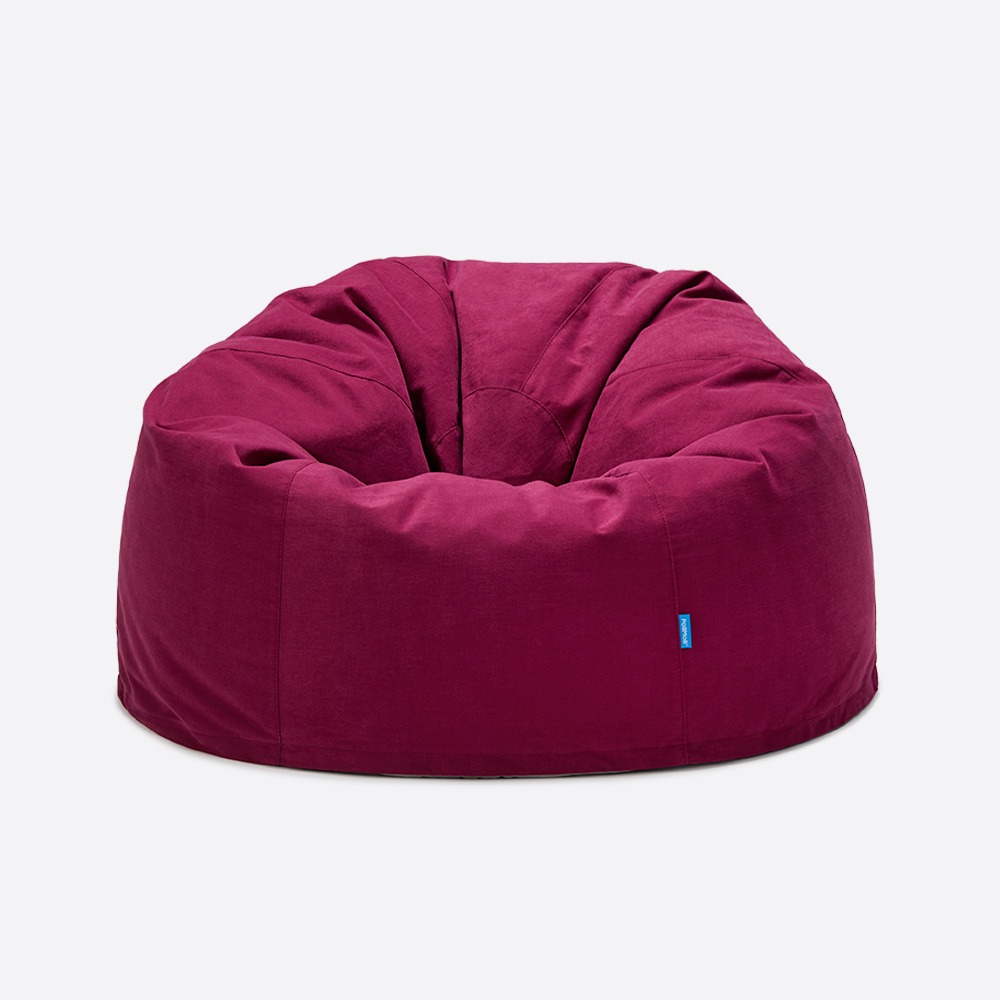 폴리몰리 빈백소파 1인용 904C 순면 독서 수유 쇼파, 버건디 (메시속커버, 선택안함)